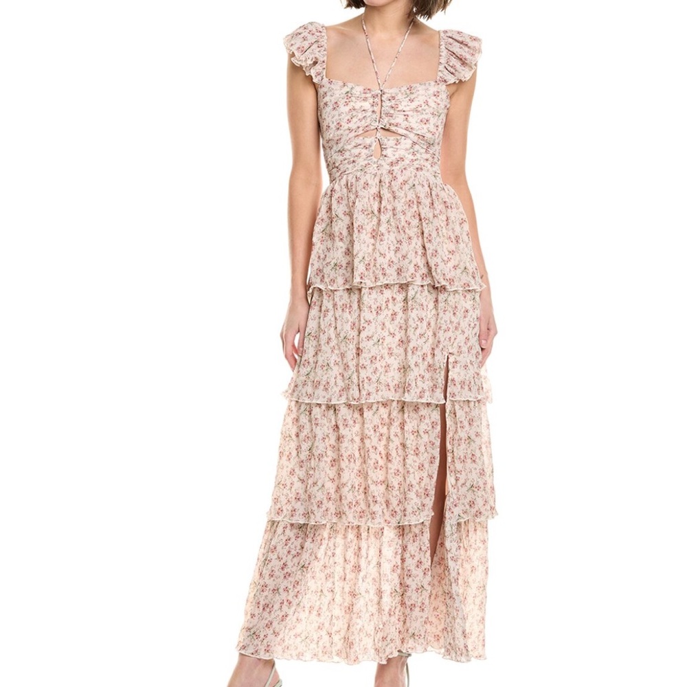 Astr Floral Layered Maxi Dress